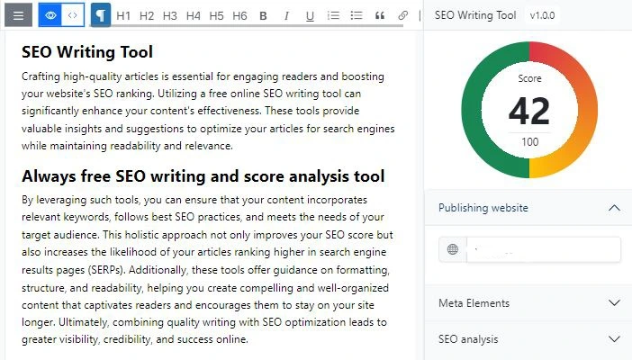 SEO Writing Assistant Tool for Content Optimization